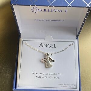 Brilliance Guardian Angel necklace with Swarovski crystals